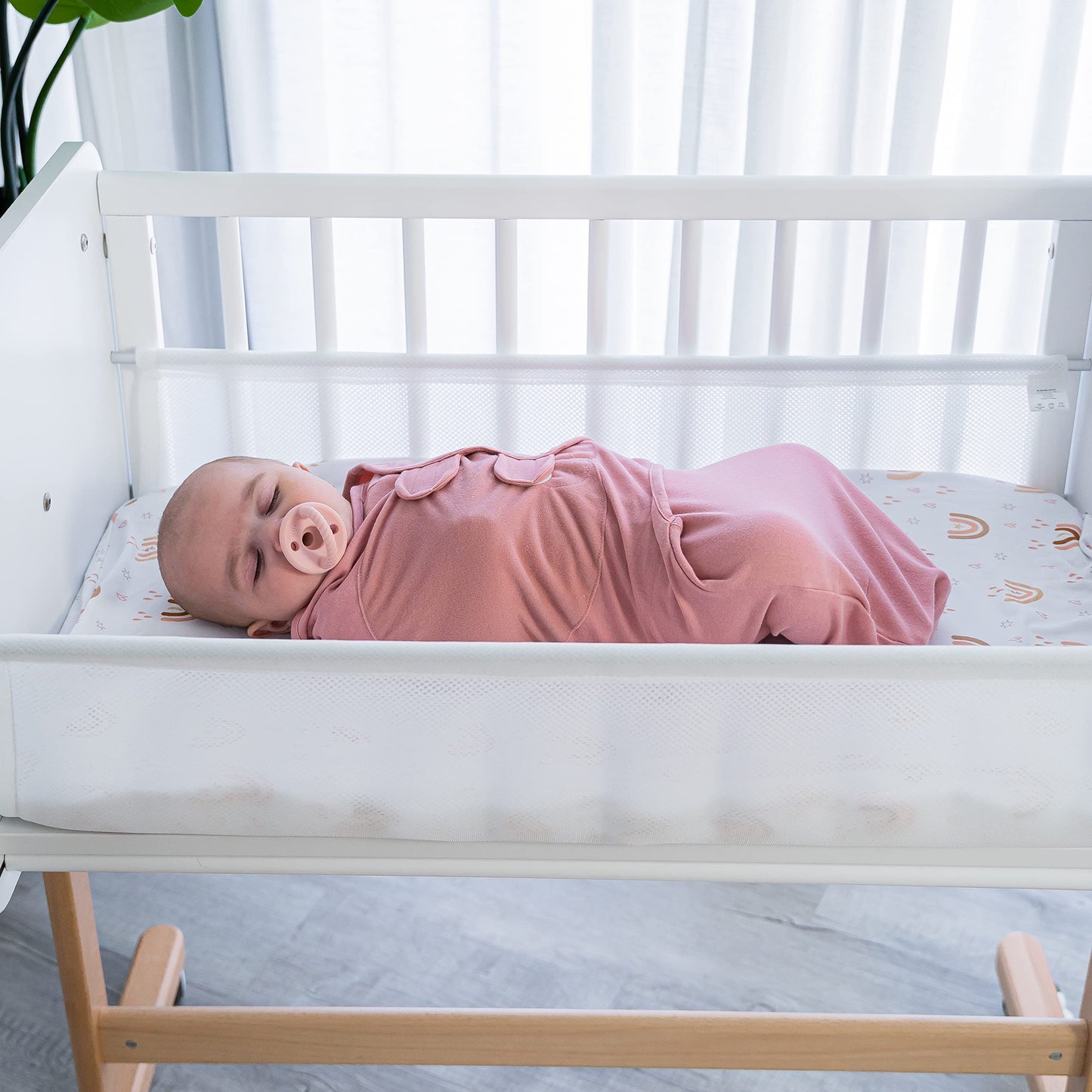 Comfy Cubs Easy Swaddle Blanket, 3 Pack - 100% Cotton Newborn Wrap, Small for 0-3 Months Infants, with Adjustable Velcro, Breathable and Durable Sleep Sack for Babies - Blush, Mauve & Mulberry