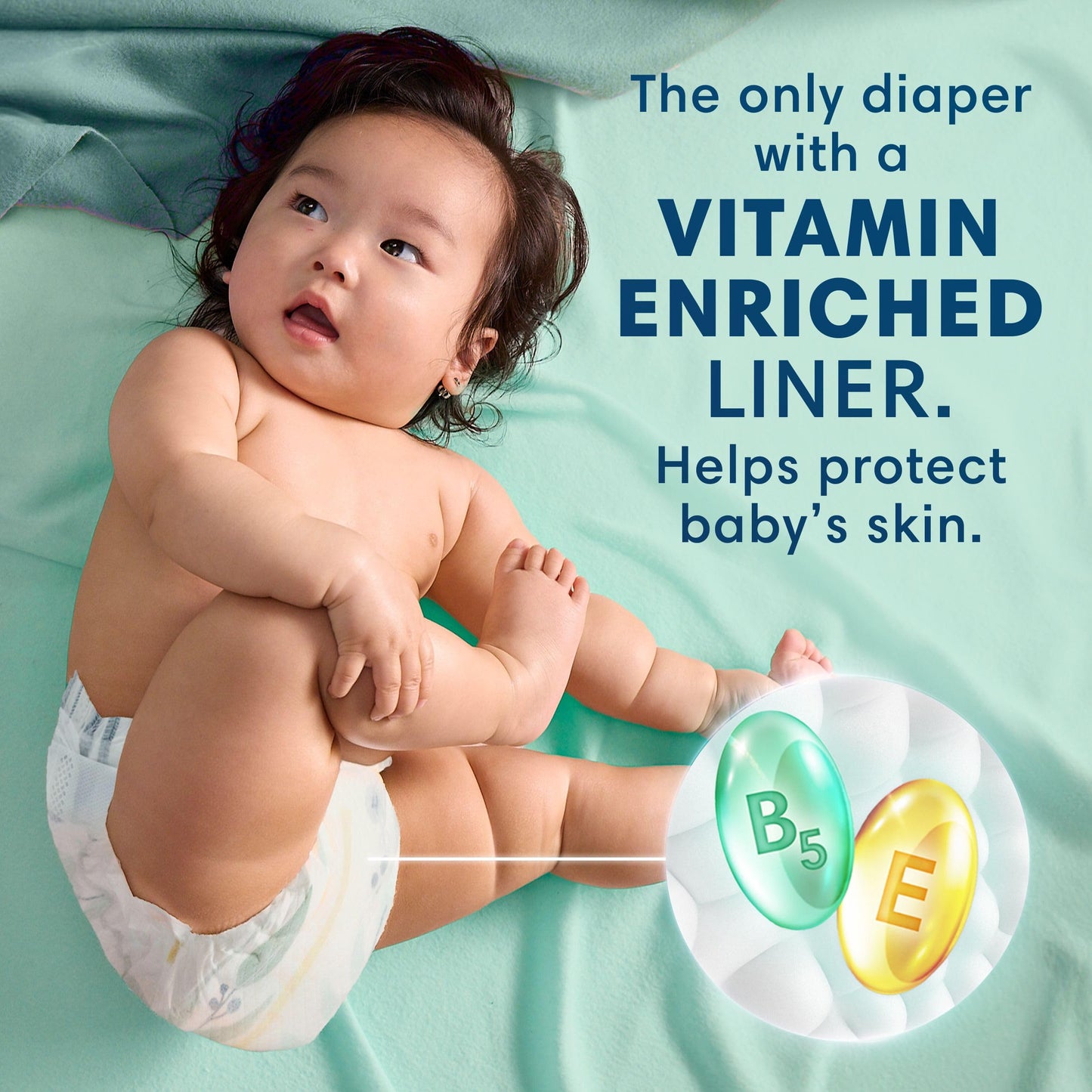 Pampers Pure Protection Baby Diapers, Size 3 (16-28 lbs), 168 Count, Up to 100% Leakproof, Premium Plant-Based Skin Protection, Hypoallergenic Soft Diapers