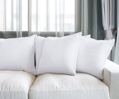 Utopia Bedding Throw Pillows (Set of 4, White), 20 x 20 Inches Pillows for Sofa, Bed and Couch Decorative Stuffer Pillow
