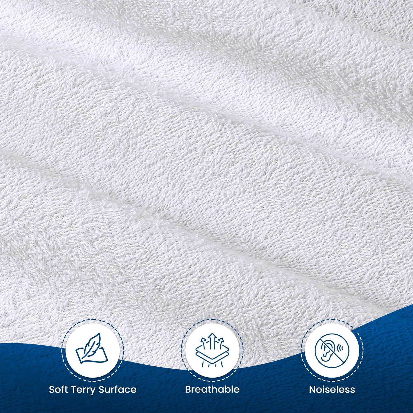 Utopia Bedding Waterproof Mattress Protector California King Size, Premium Terry Mattress Cover 200 GSM, Breathable, Fitted Style with Stretchable Pockets (White)