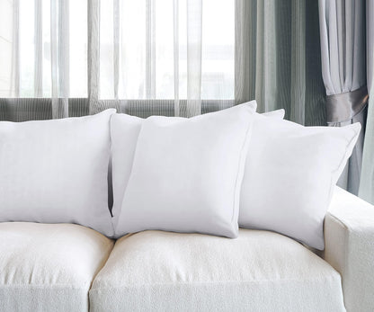 Utopia Bedding Throw Pillows (Set of 4, White), 22 x 22 Inches Pillows for Sofa, Bed and Couch Decorative Stuffer Pillow